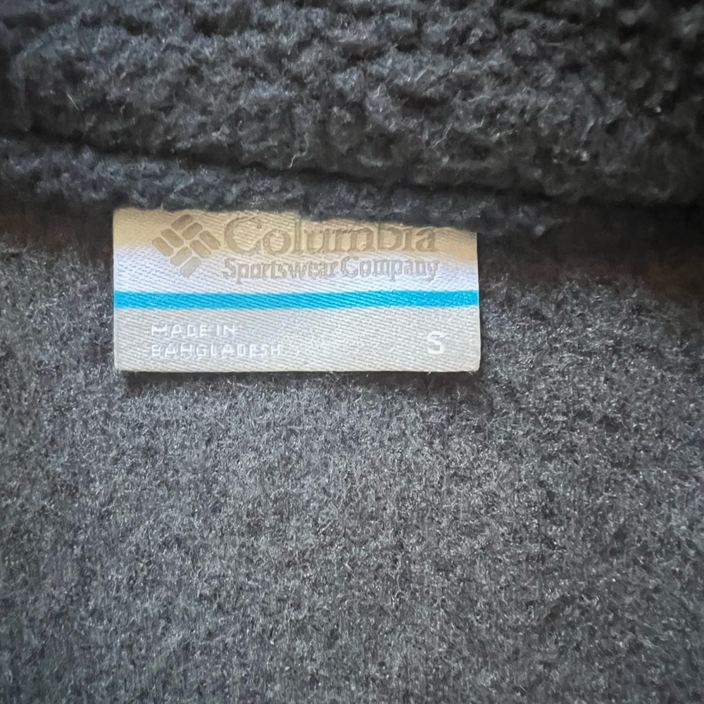Columbia Charcoal Knit Quarter Zip Pullover Pocket Cabincore Gorpcore Normcore - Picture 3 of 3